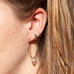 18ct Gold Vermeil CZ stud earrings- seol-gold