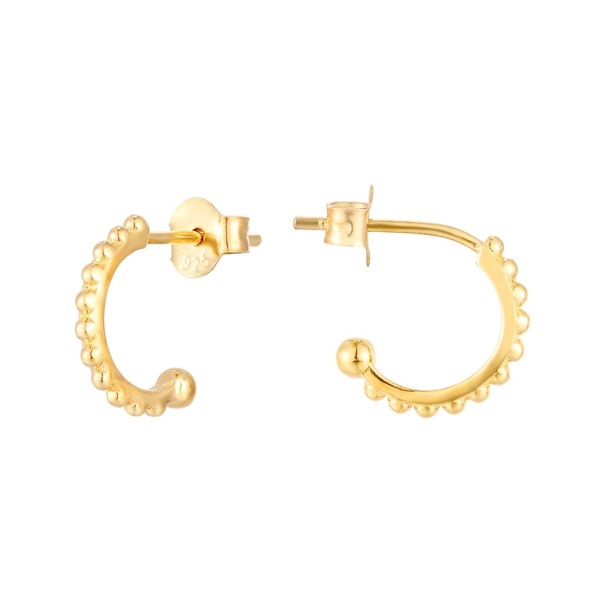 gold stud earrings - seolgold