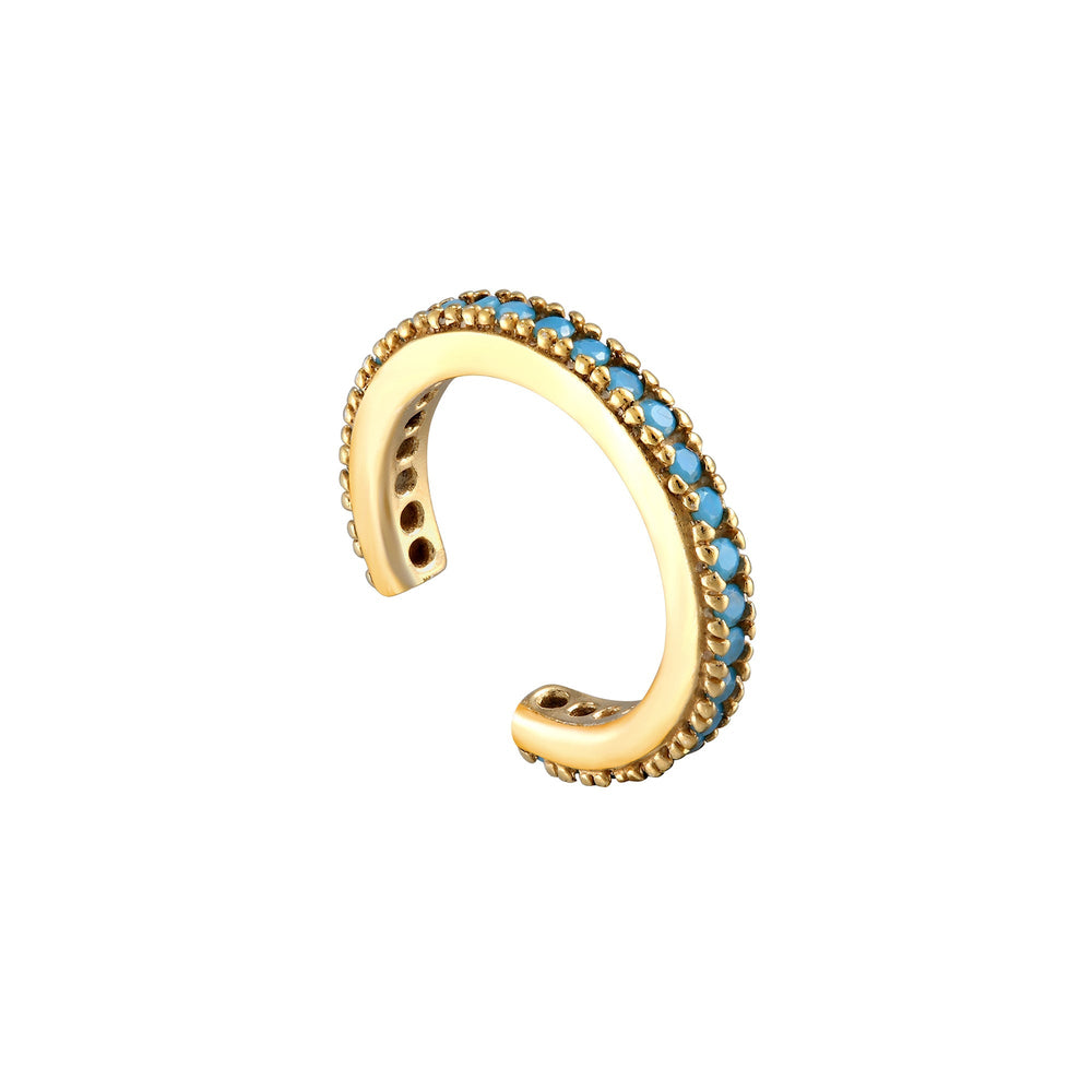 Turquoise - cuff earring - seol-gold