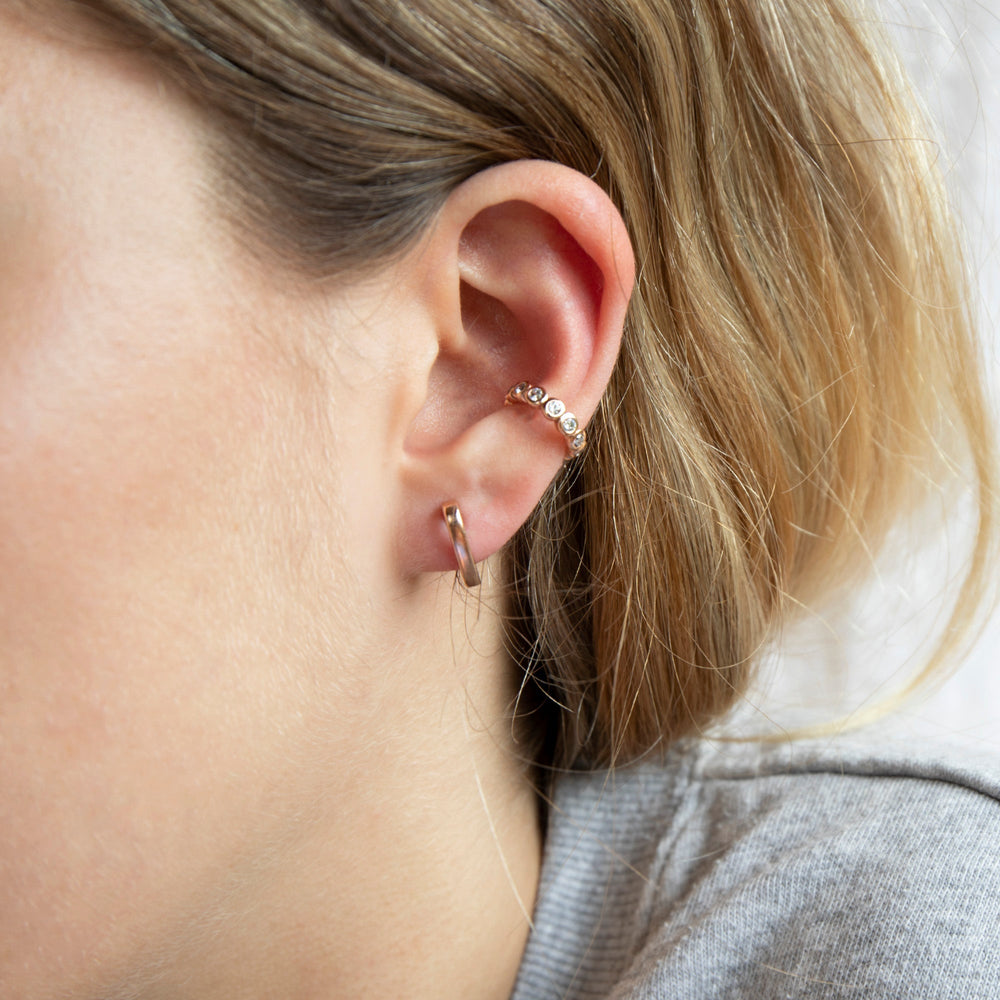silver cuff earrings - seol-gold