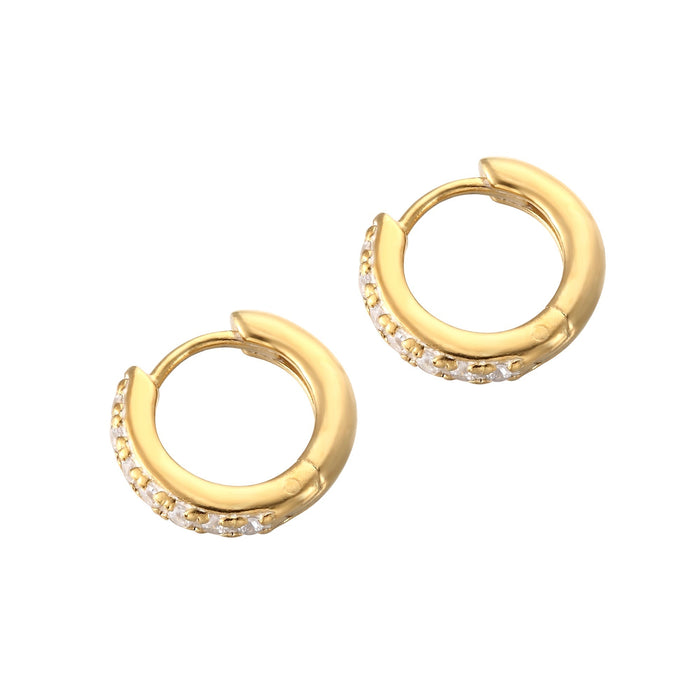 cubic zirconia earrings - seol-gold