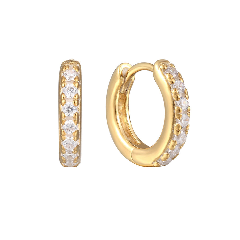tiny gold cartilage hoops - seolgold