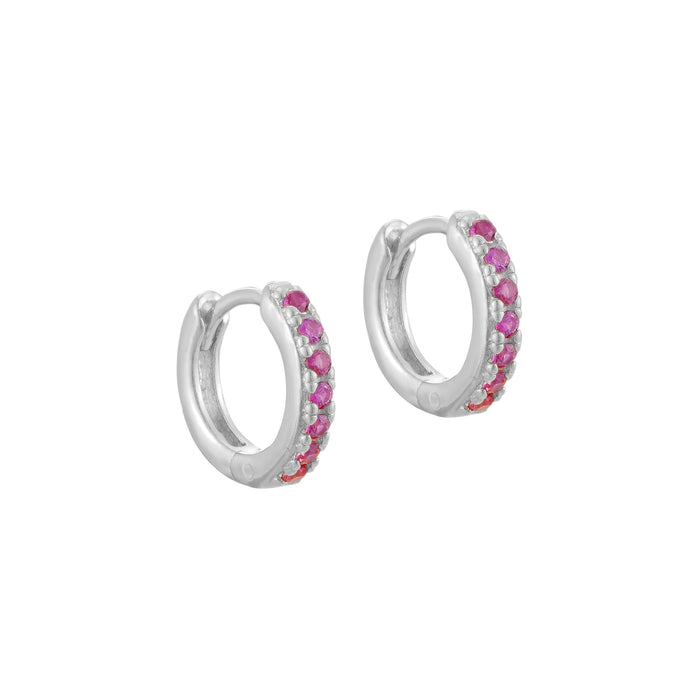 silver ruby earring - seolgold
