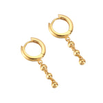 Gold charm Hoop Earrings - seol-gold