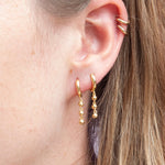 Gold charm Hoop Earrings - seol-gold