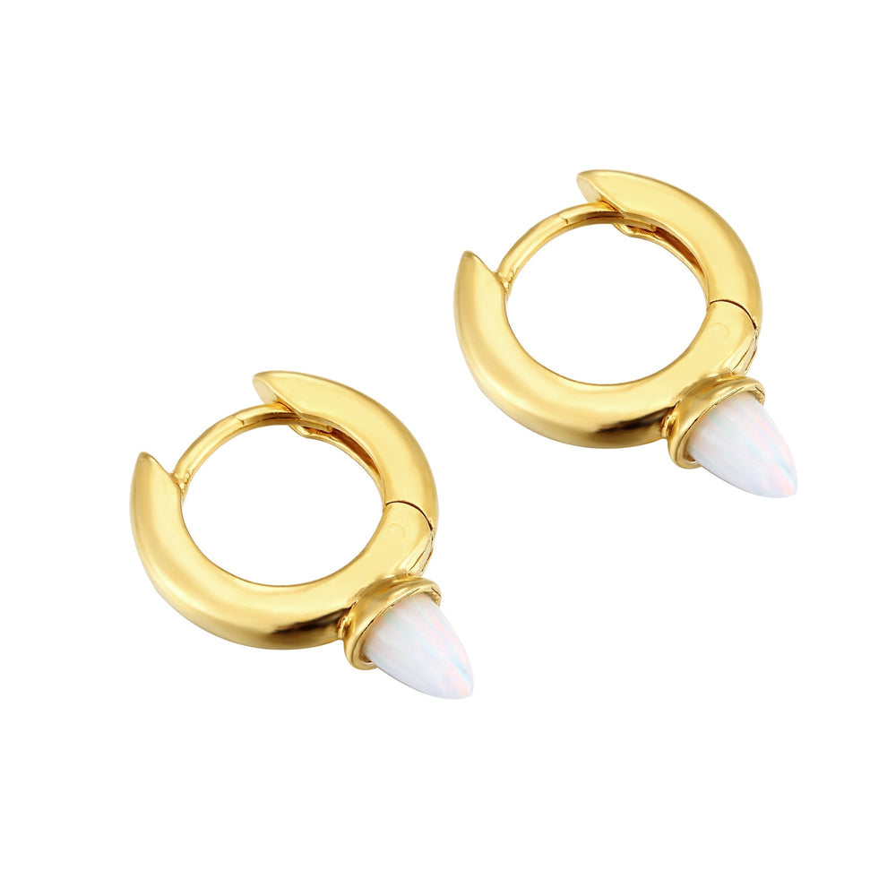 spike earrings - seol-gold