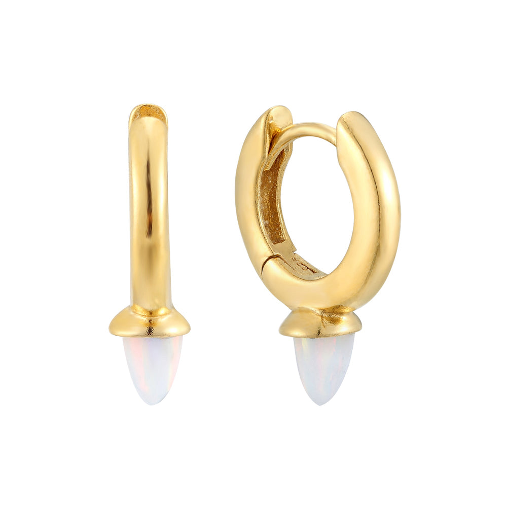 gold spike earrings - seol-gold