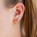 moon charm earrings - seolgold