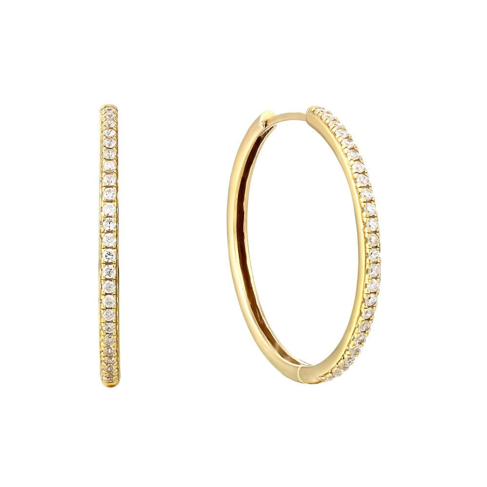 large gold hoops - seolgold