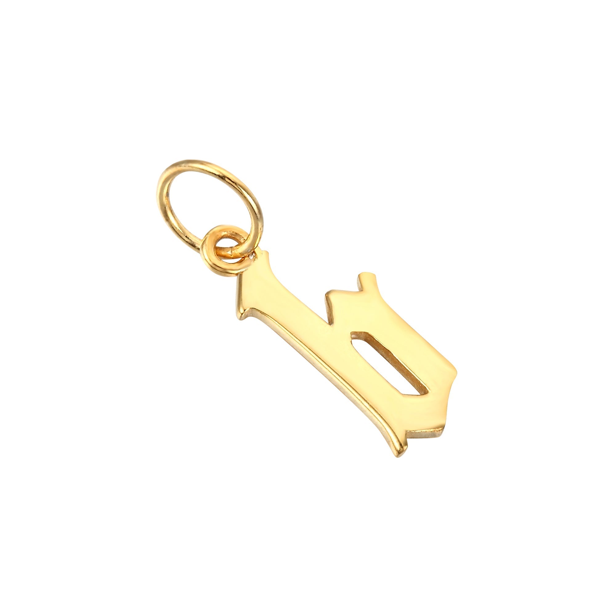 18ct Gold Plated Old English Alphabet Letter Charm