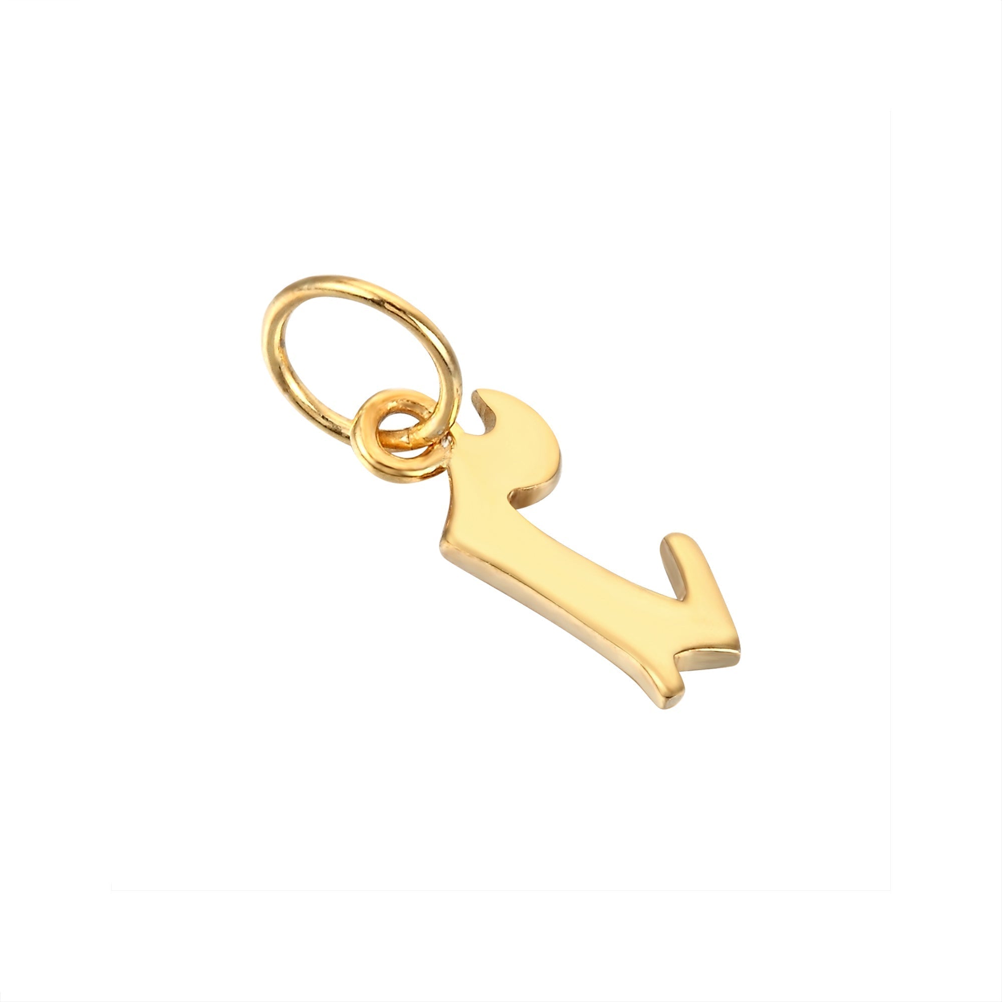 18ct Gold Plated Old English Alphabet Letter Charm