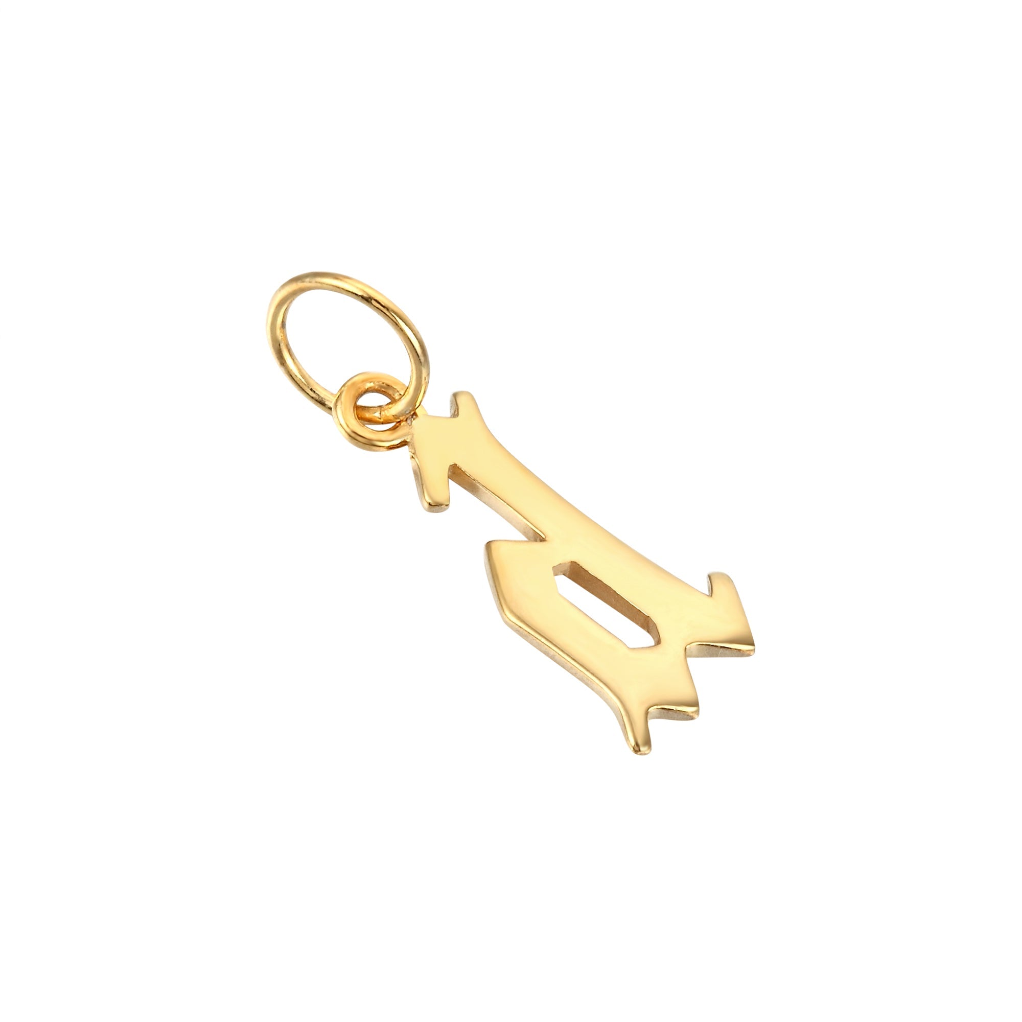 18ct Gold Plated Old English Alphabet Letter Charm