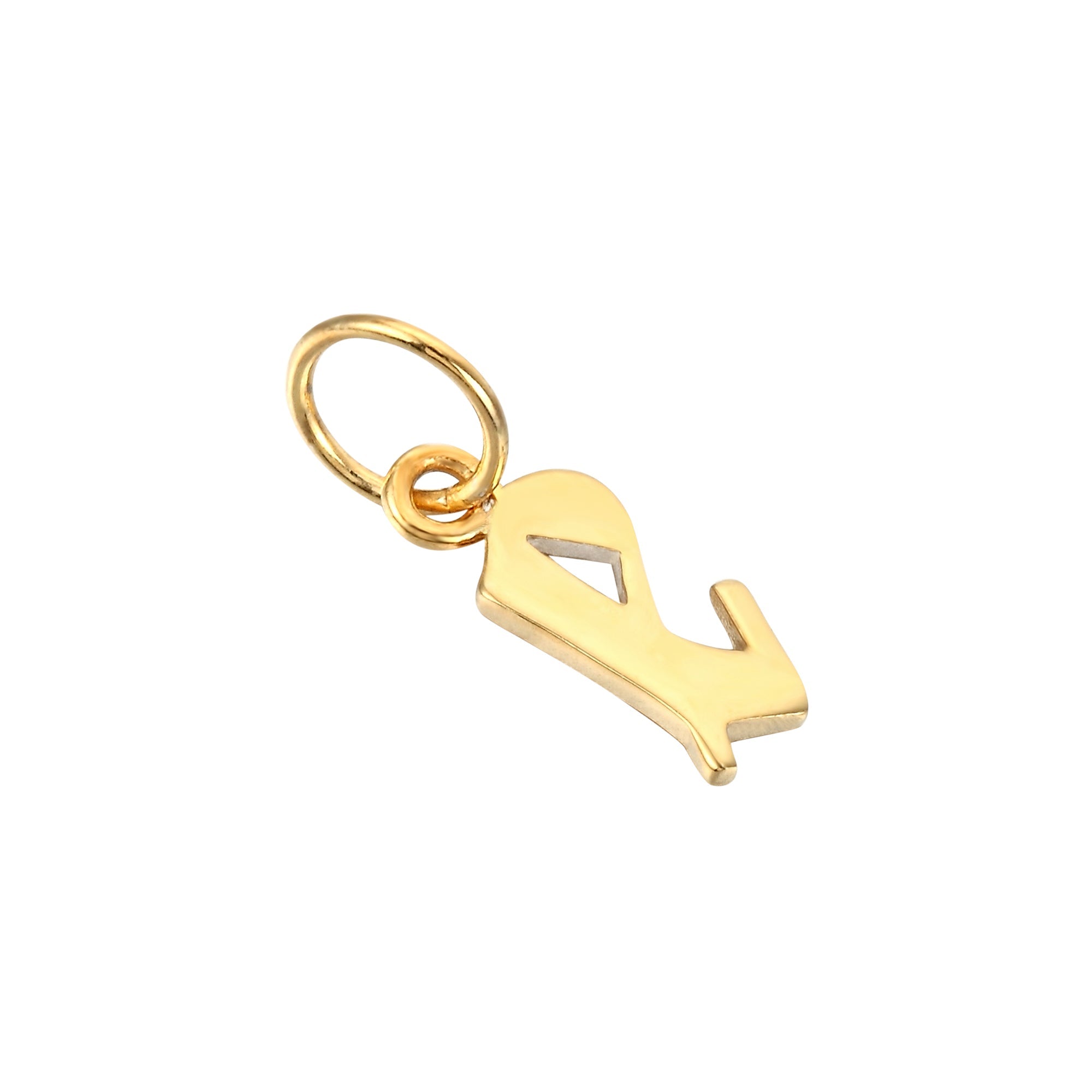 18ct Gold Plated Old English Alphabet Letter Charm
