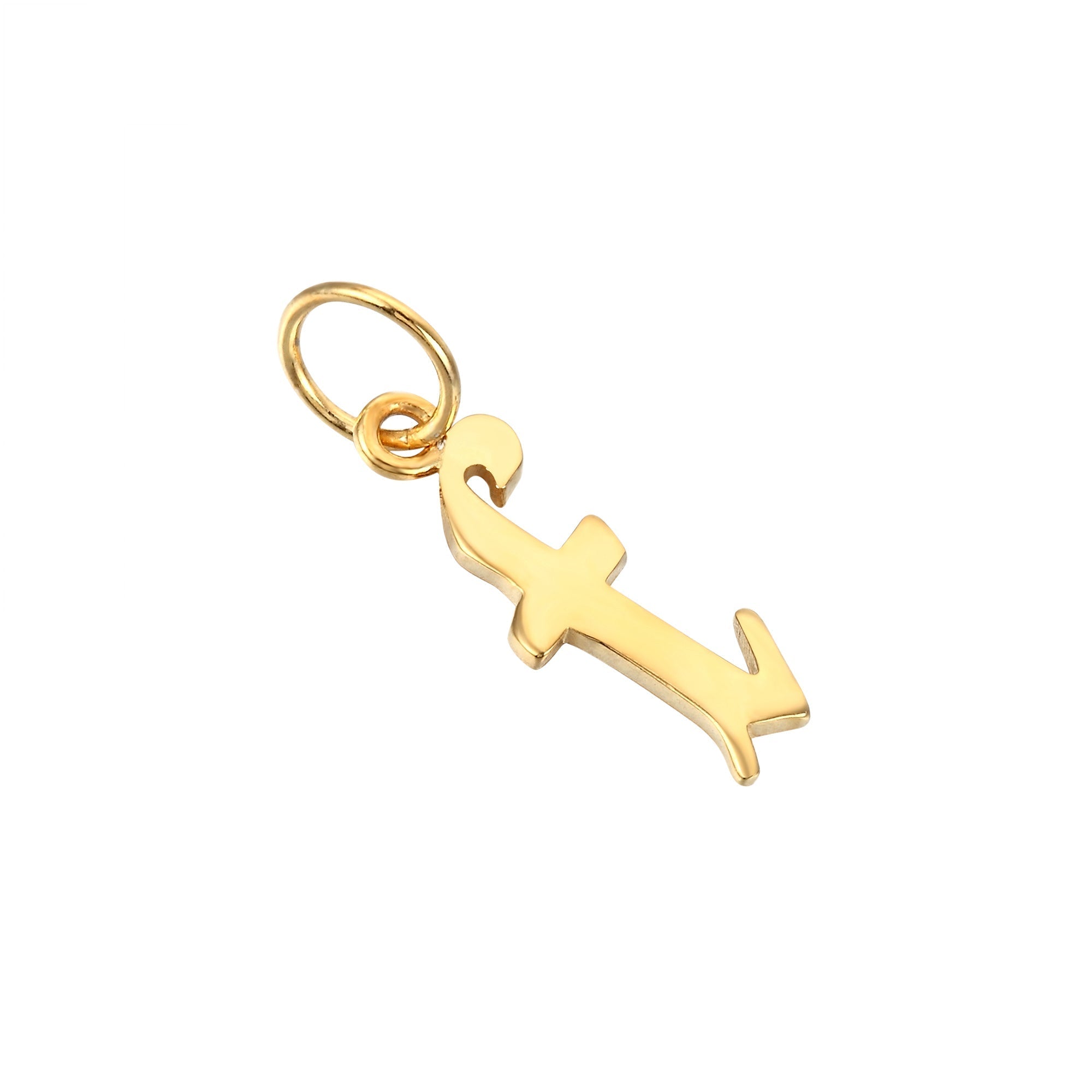 18ct Gold Plated Old English Alphabet Letter Charm