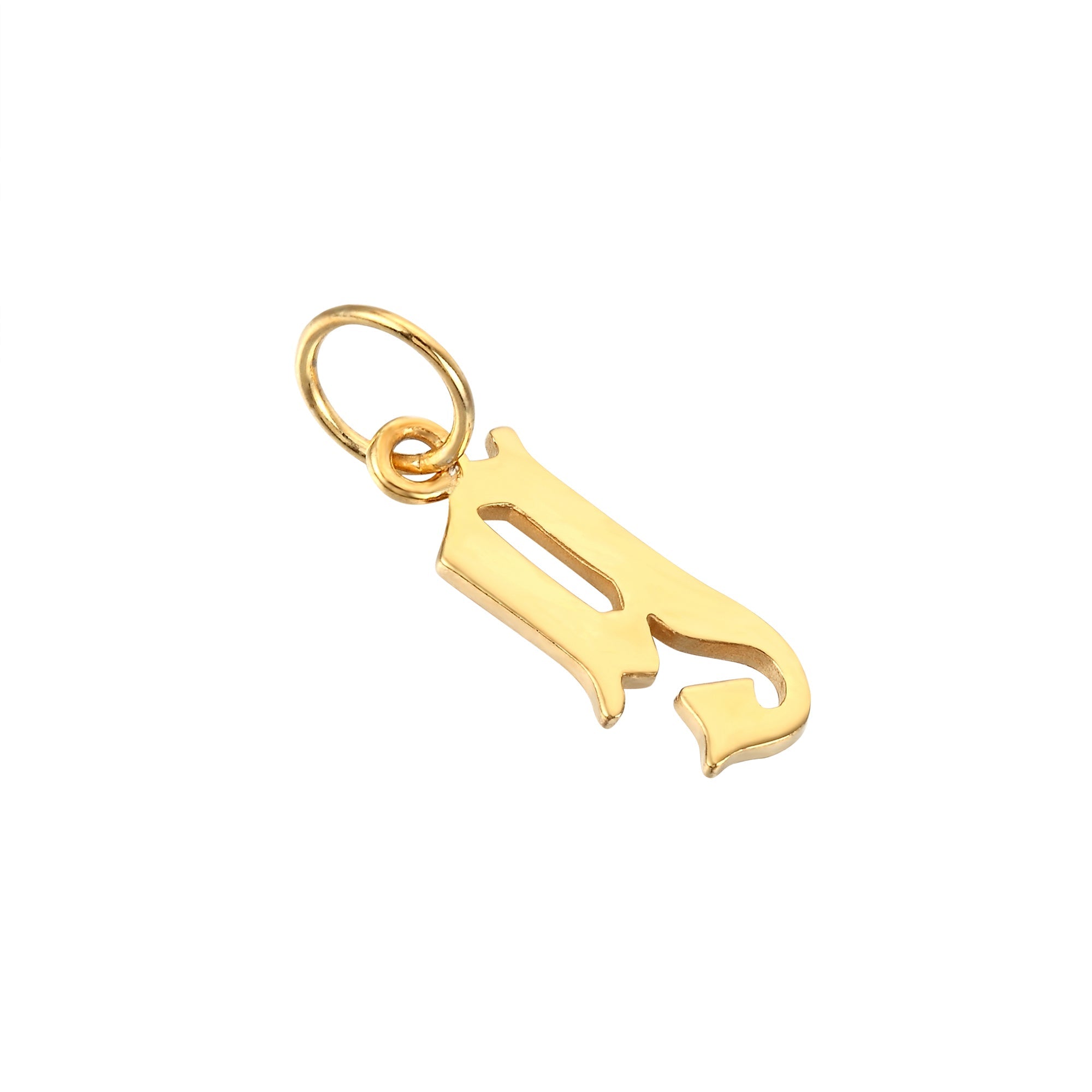 18ct Gold Plated Old English Alphabet Letter Charm
