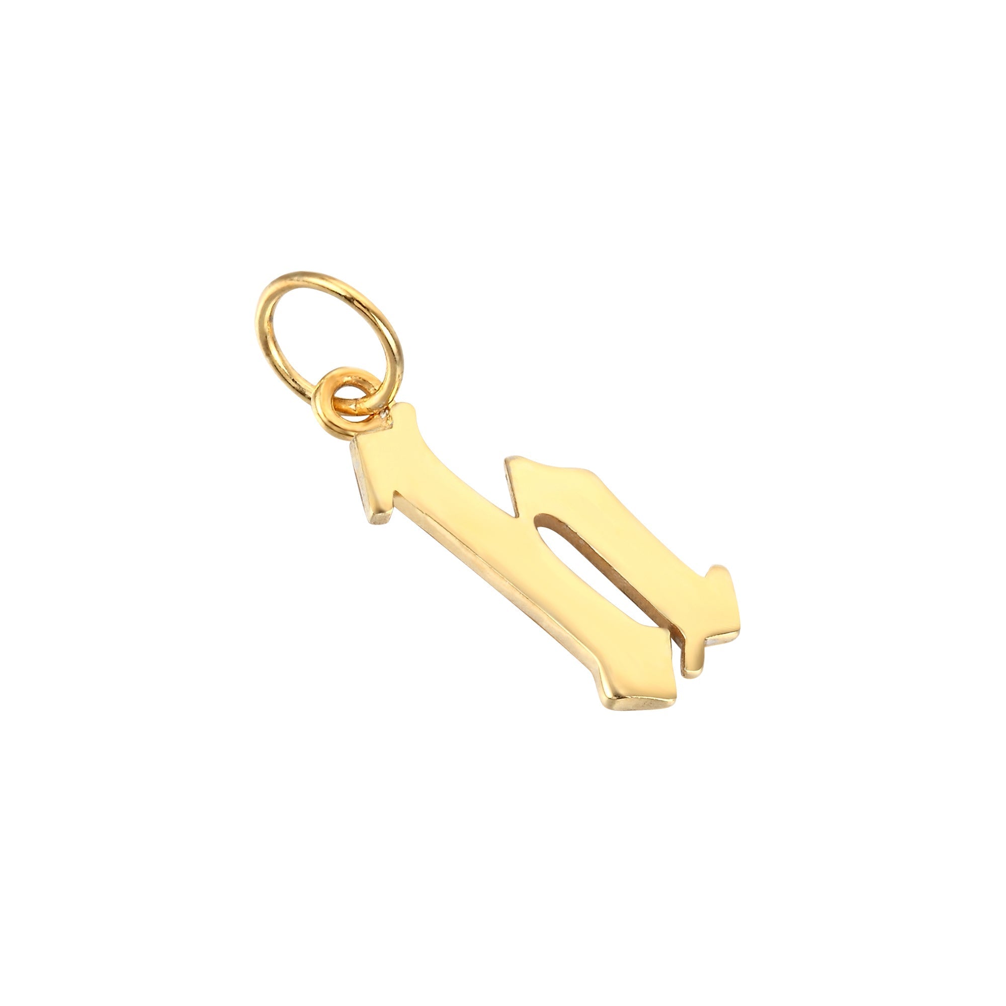 18ct Gold Plated Old English Alphabet Letter Charm