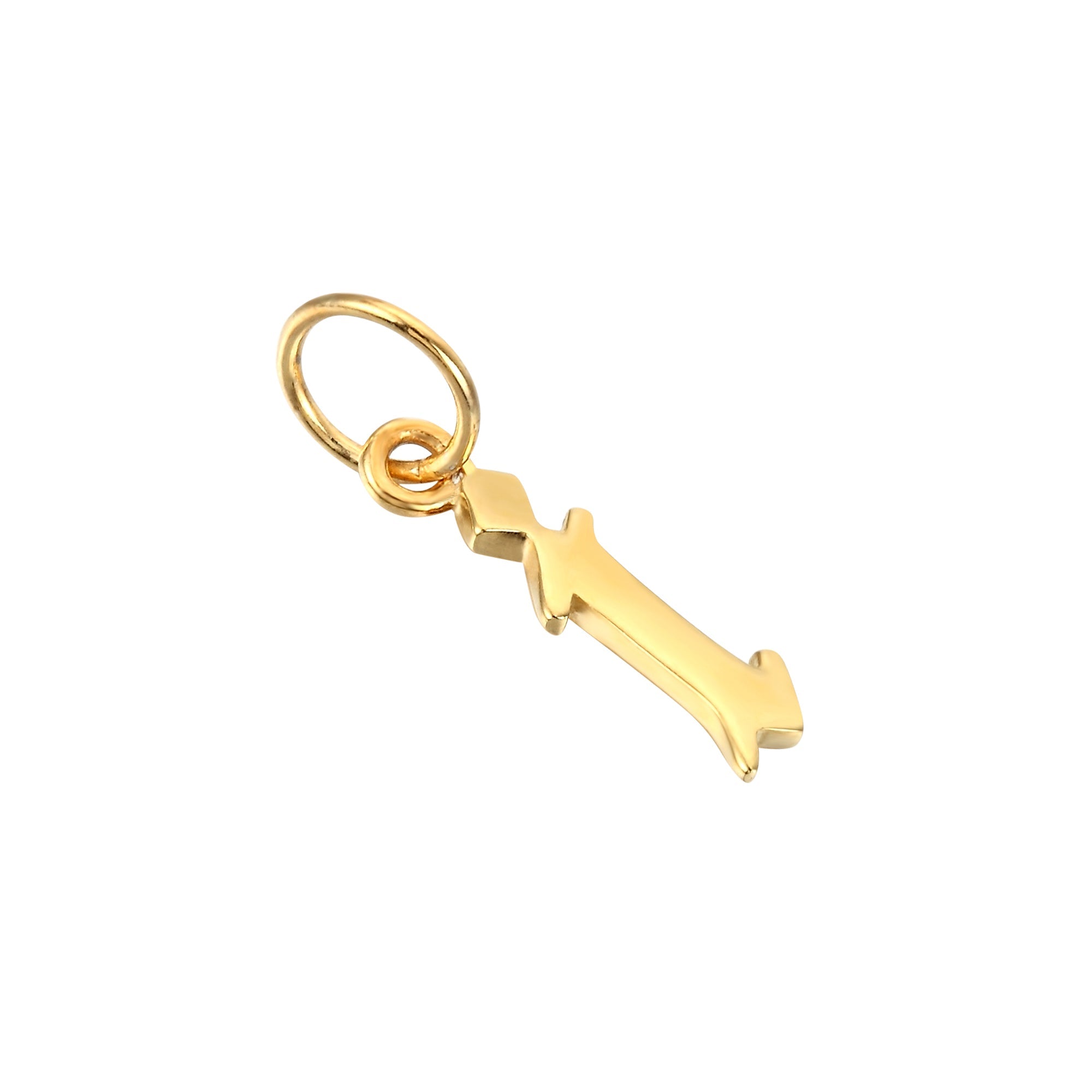 18ct Gold Plated Old English Alphabet Letter Charm