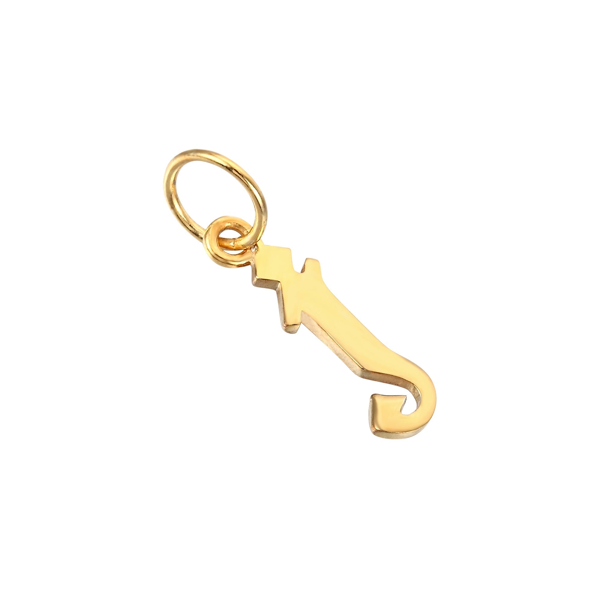 18ct Gold Plated Old English Alphabet Letter Charm