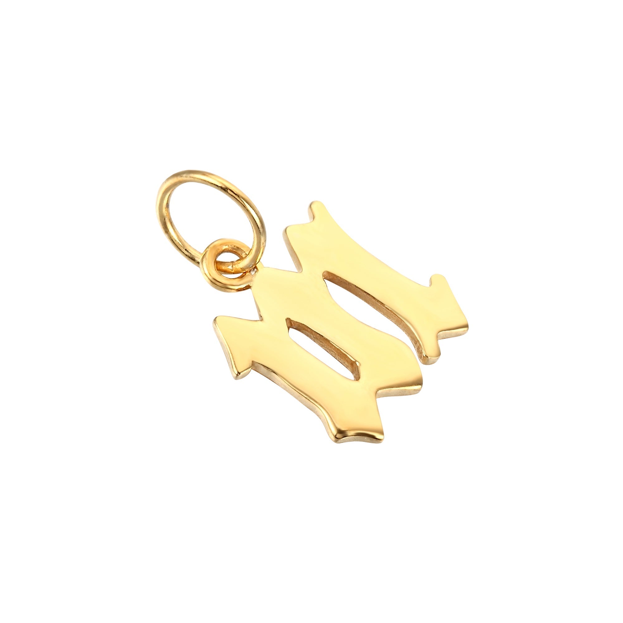 18ct Gold Plated Old English Alphabet Letter Charm