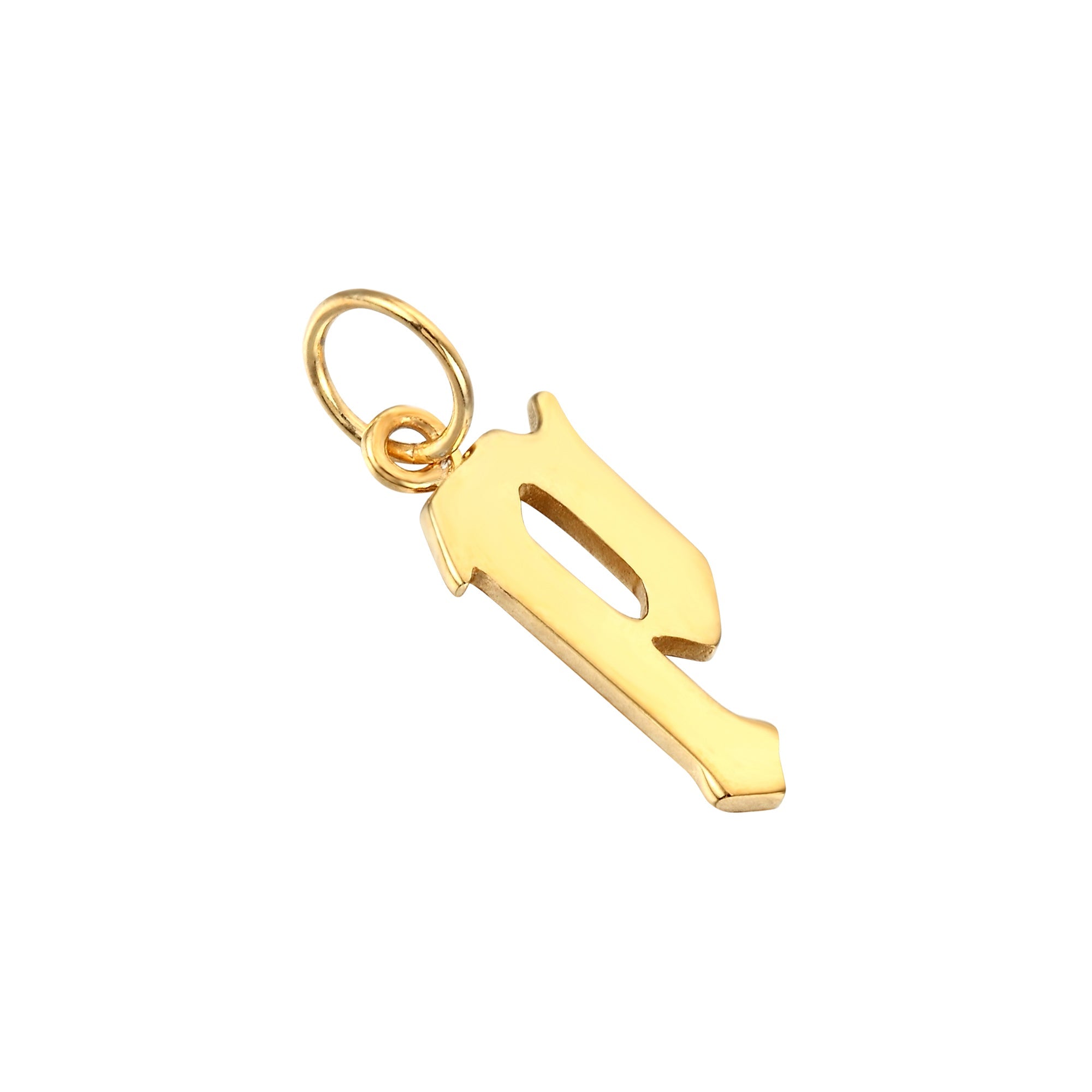 18ct Gold Plated Old English Alphabet Letter Charm