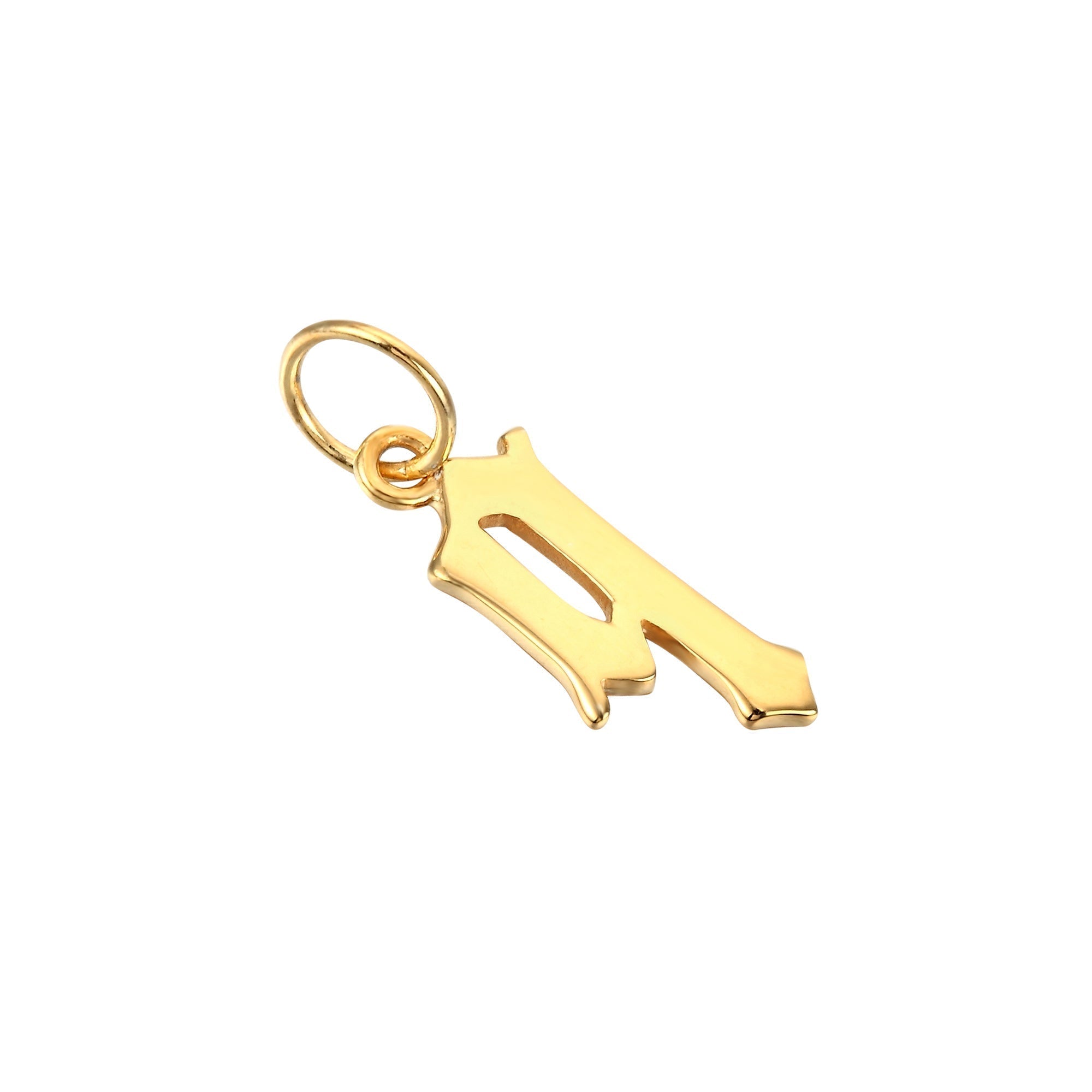 18ct Gold Plated Old English Alphabet Letter Charm