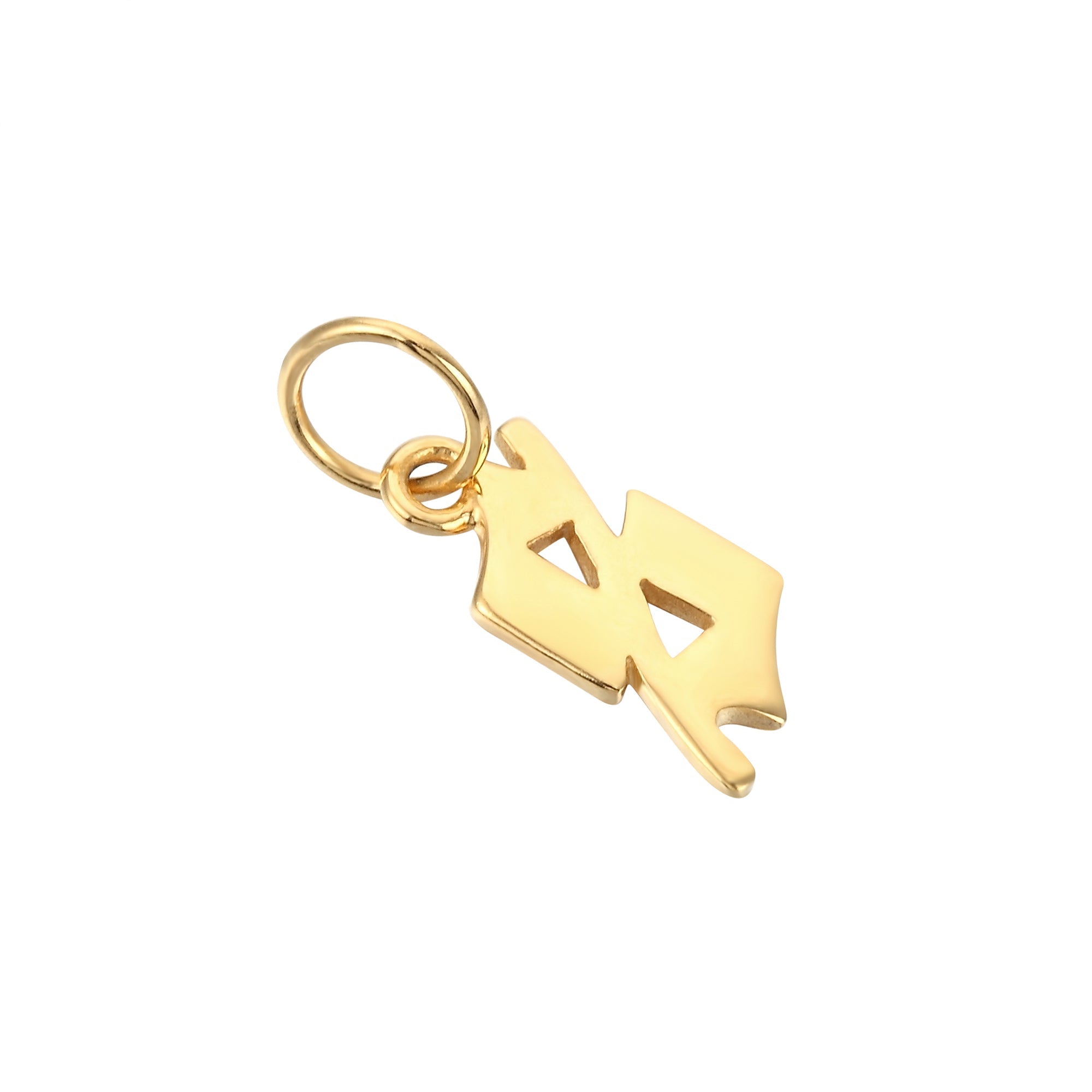 18ct Gold Plated Old English Alphabet Letter Charm