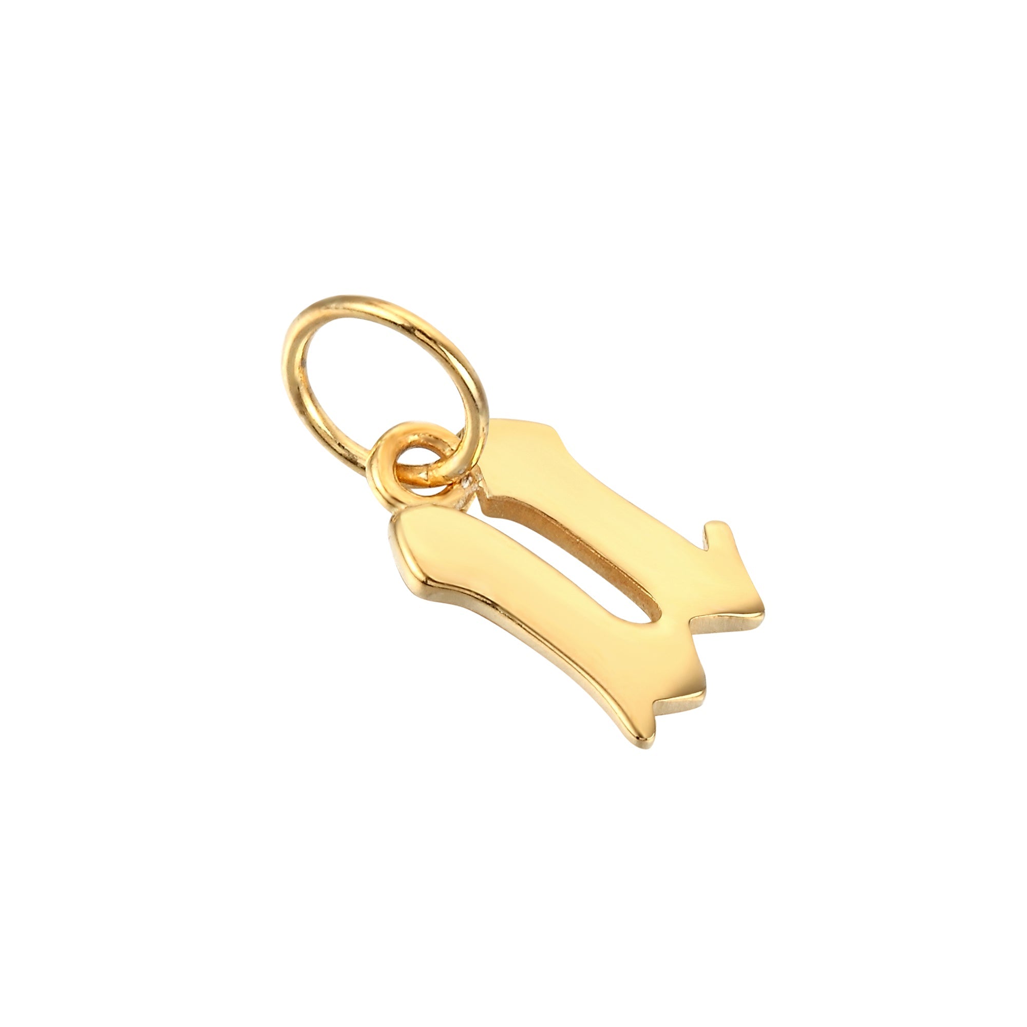 18ct Gold Plated Old English Alphabet Letter Charm