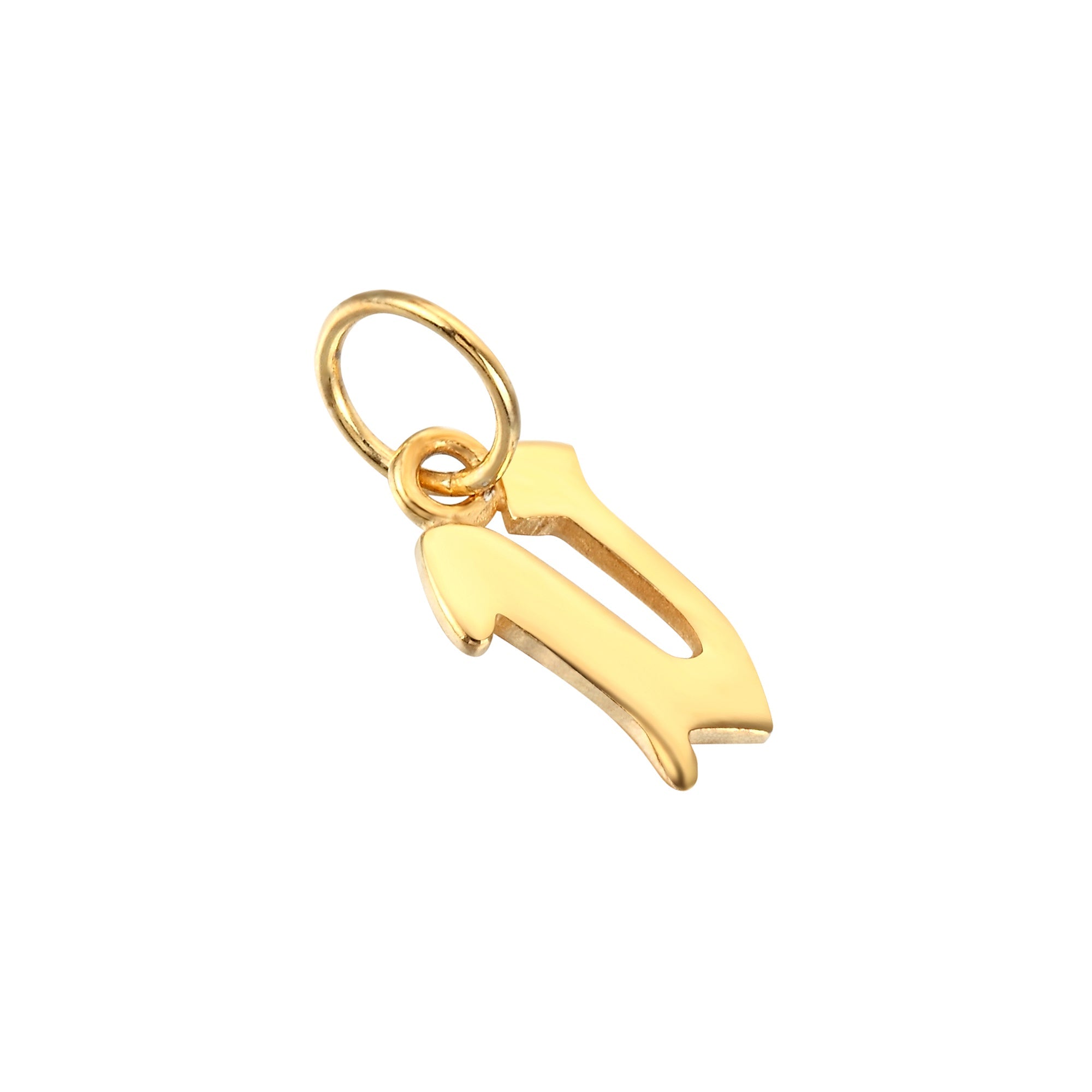 18ct Gold Plated Old English Alphabet Letter Charm
