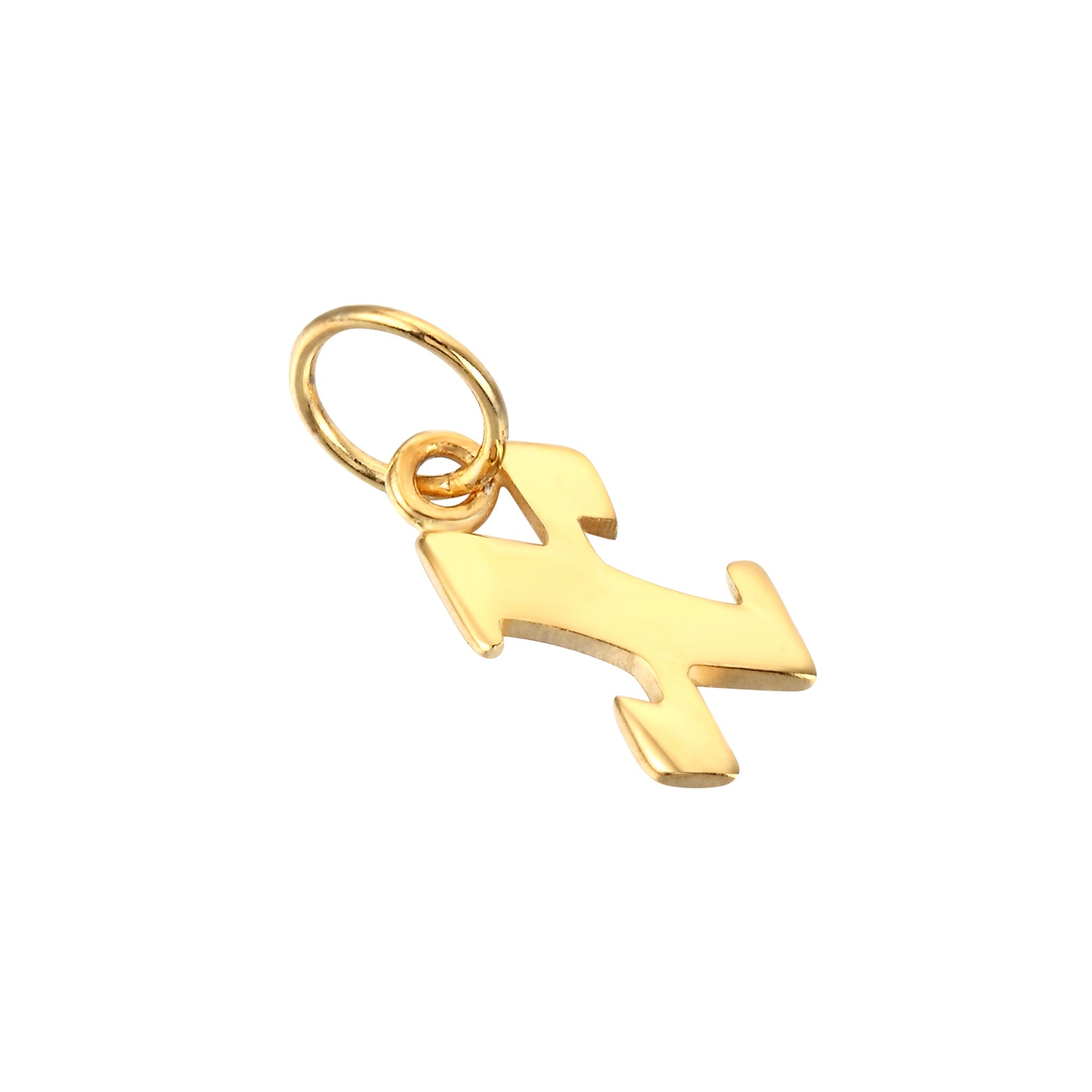 18ct Gold Plated Old English Alphabet Letter Charm