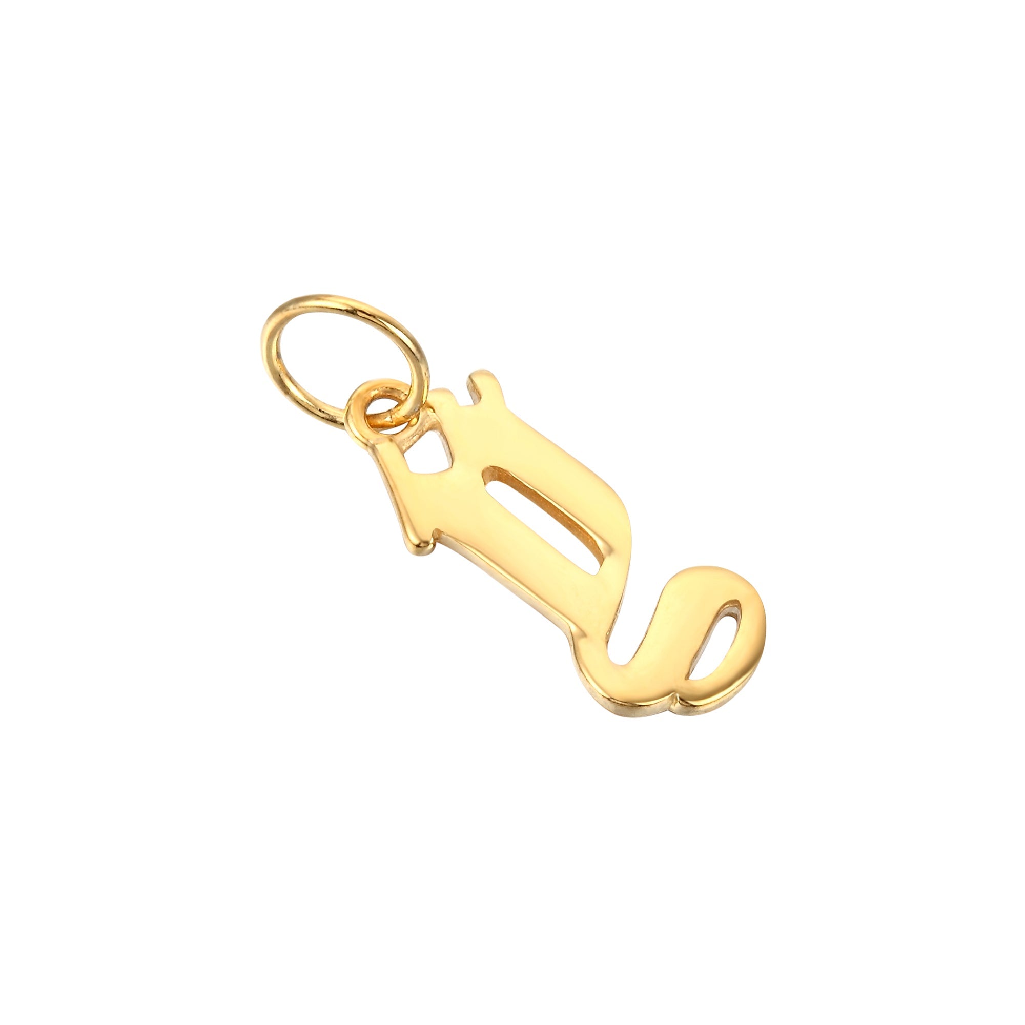 18ct Gold Plated Old English Alphabet Letter Charm