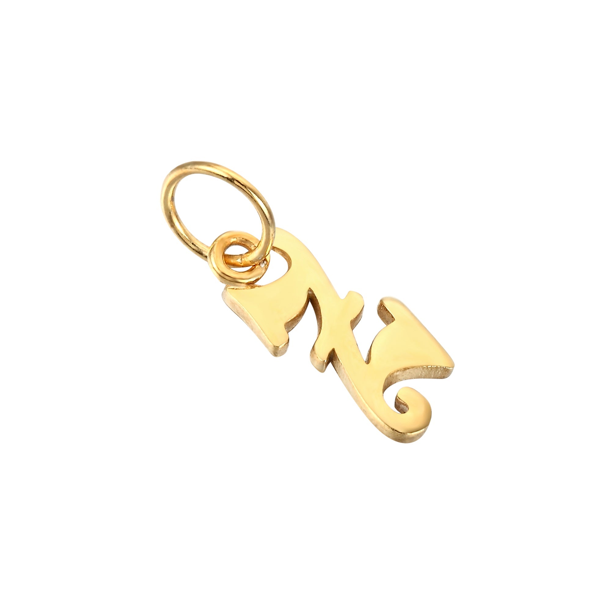 18ct Gold Plated Old English Alphabet Letter Charm