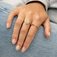 Smiley Face Ring - seol-gold