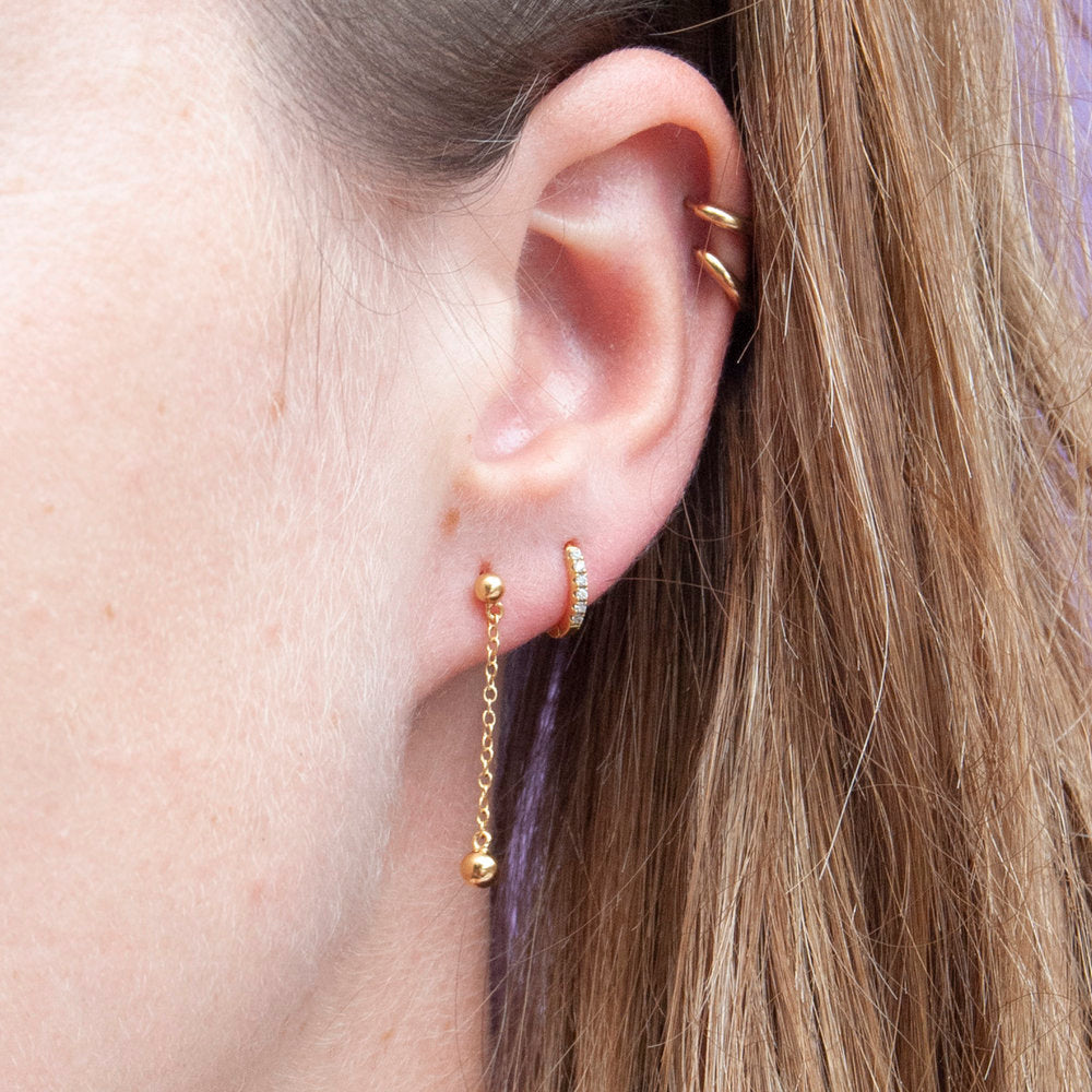 Gold stud Earrings - seol-gold