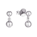 Sterling Silver Ball Stud Charm Earrings