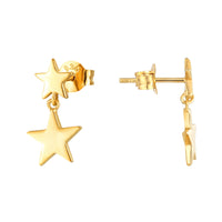 gold star studs - seolgold