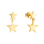 18ct Gold Vermeil Star Charm Stud Earrings
