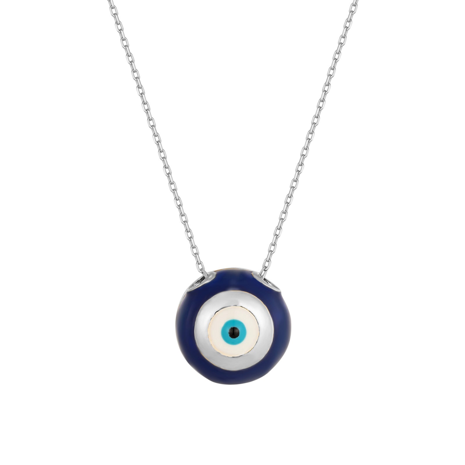 silver evil eye necklace - seolgold
