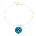 gold evil eye necklace - seolgold