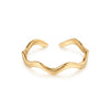 Gold open toe ring on a white background - seolgold