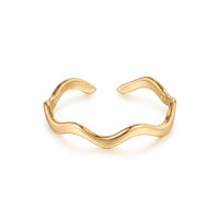 Gold open toe ring on a white background - seolgold