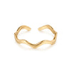 Gold open toe ring on a white background - seolgold