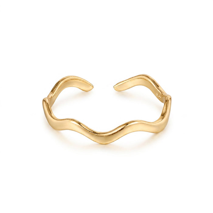 Gold open toe ring on a white background - seolgold