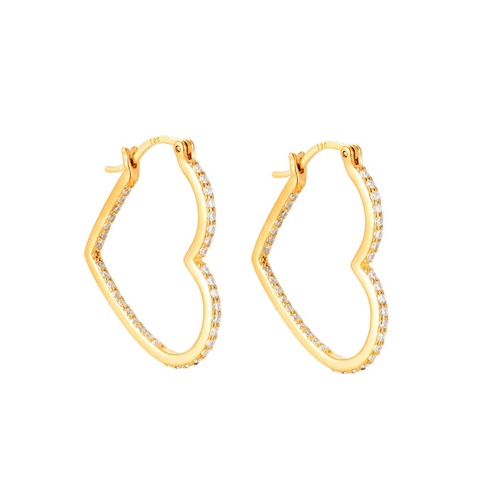 18ct Gold Vermeil heart earring - seol gold