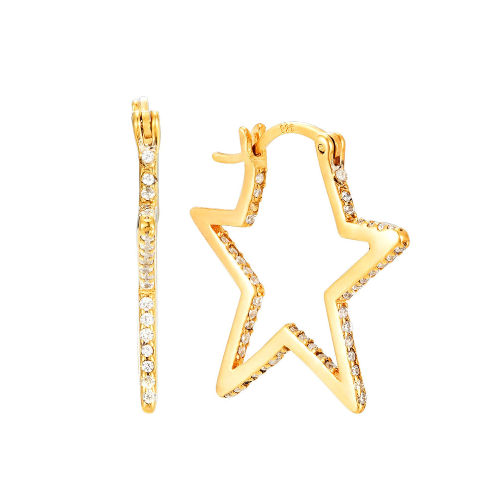 star earrings - seol gold
