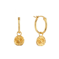 18ct Gold Vermeil Scorpio Star Sign Charm Hoop Earrings - seolgold