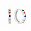 large silver rainbow hoops - seolgold