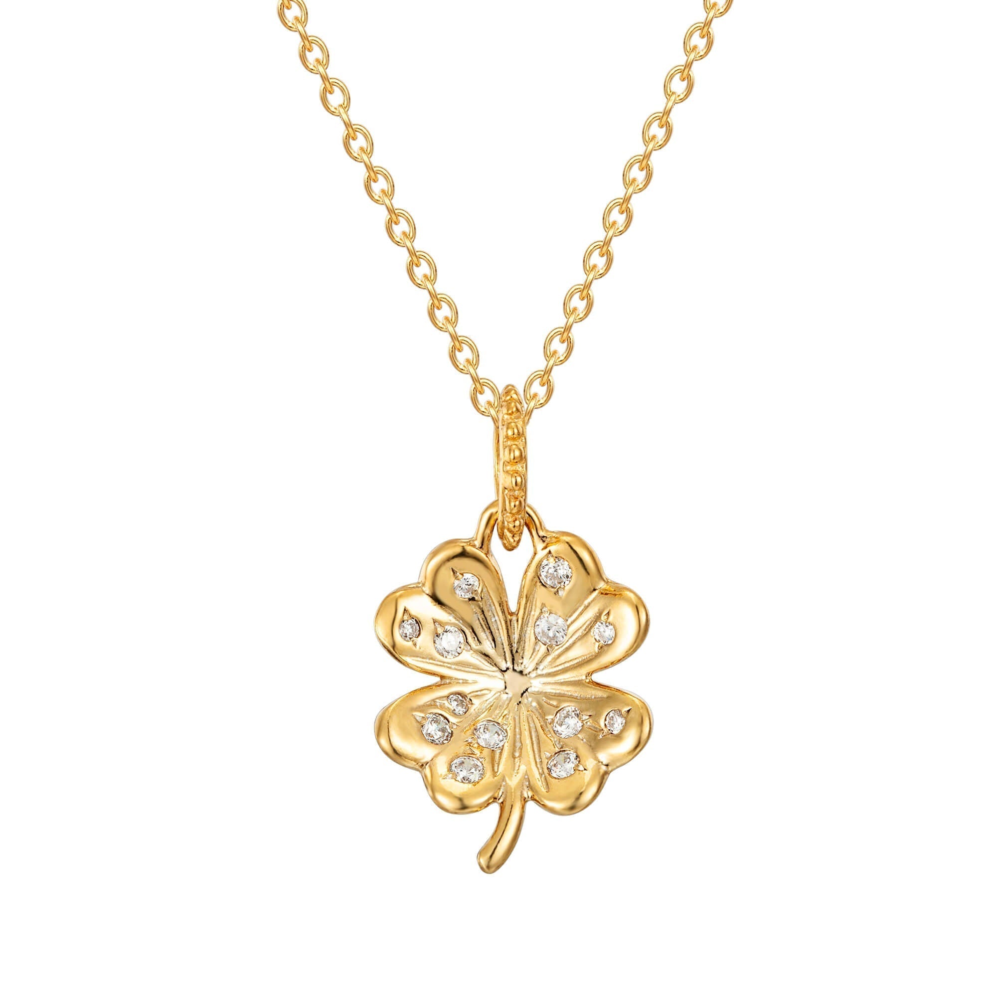 soph floyd - gold clover pendant - seol gold