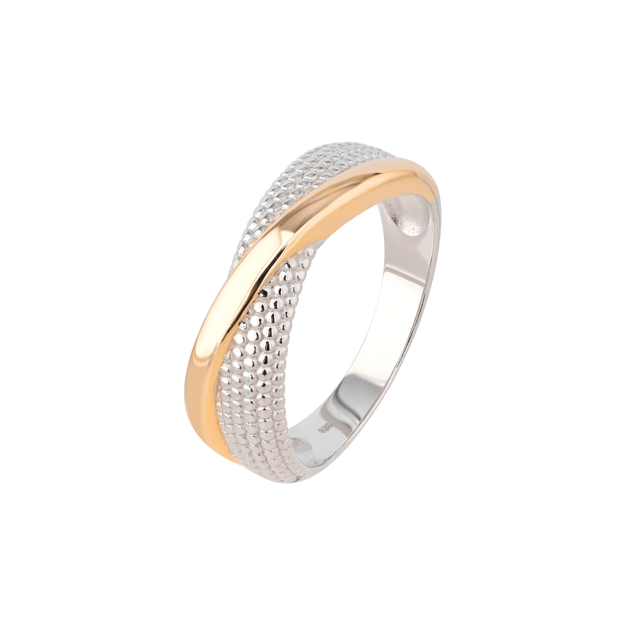 Mixed Metal Crossover Ring - Seol Gold