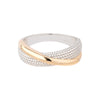 Two-tone ring with gold and silver design on a white background - Seol Gold