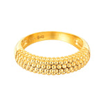 18ct Gold Vermeil Beaded Dot Ring (Mens)
